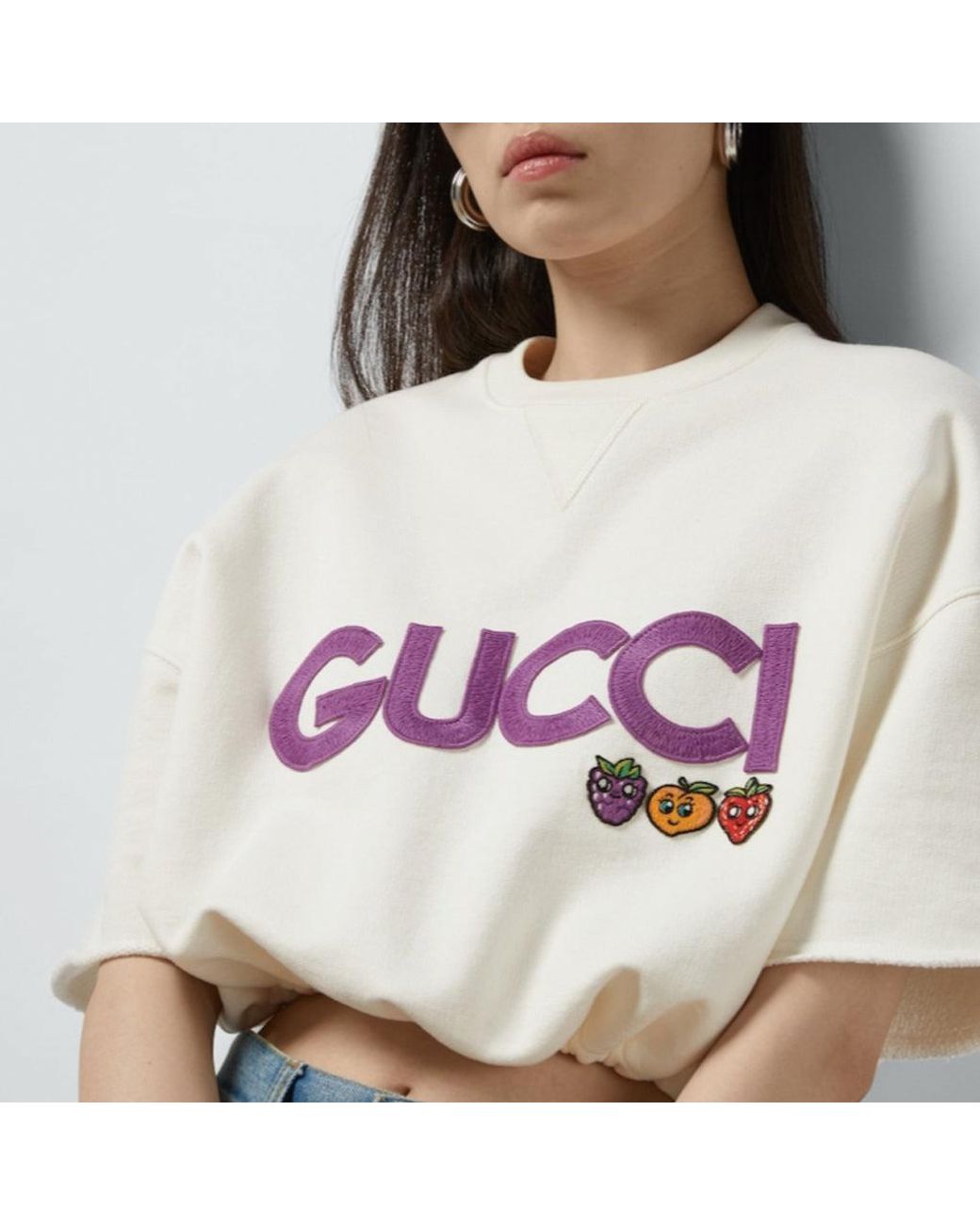 Gucci Pink (Wmns) Cotton Jersey Sweatshirt With Patch 'Off'