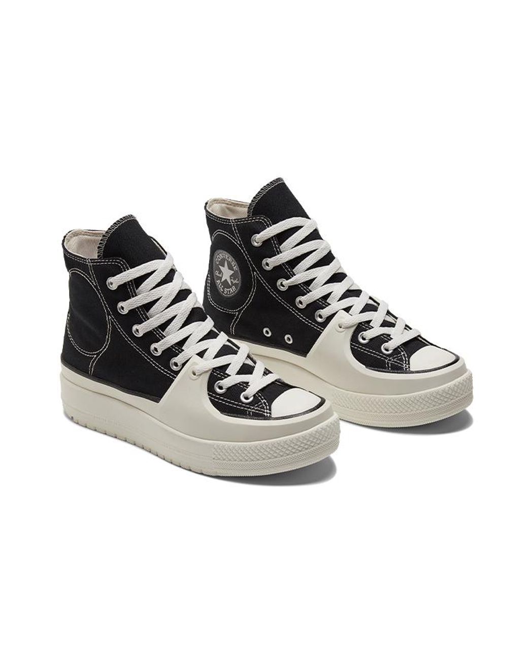 Converse Black Chuck Taylor All Star Construct Hi for men