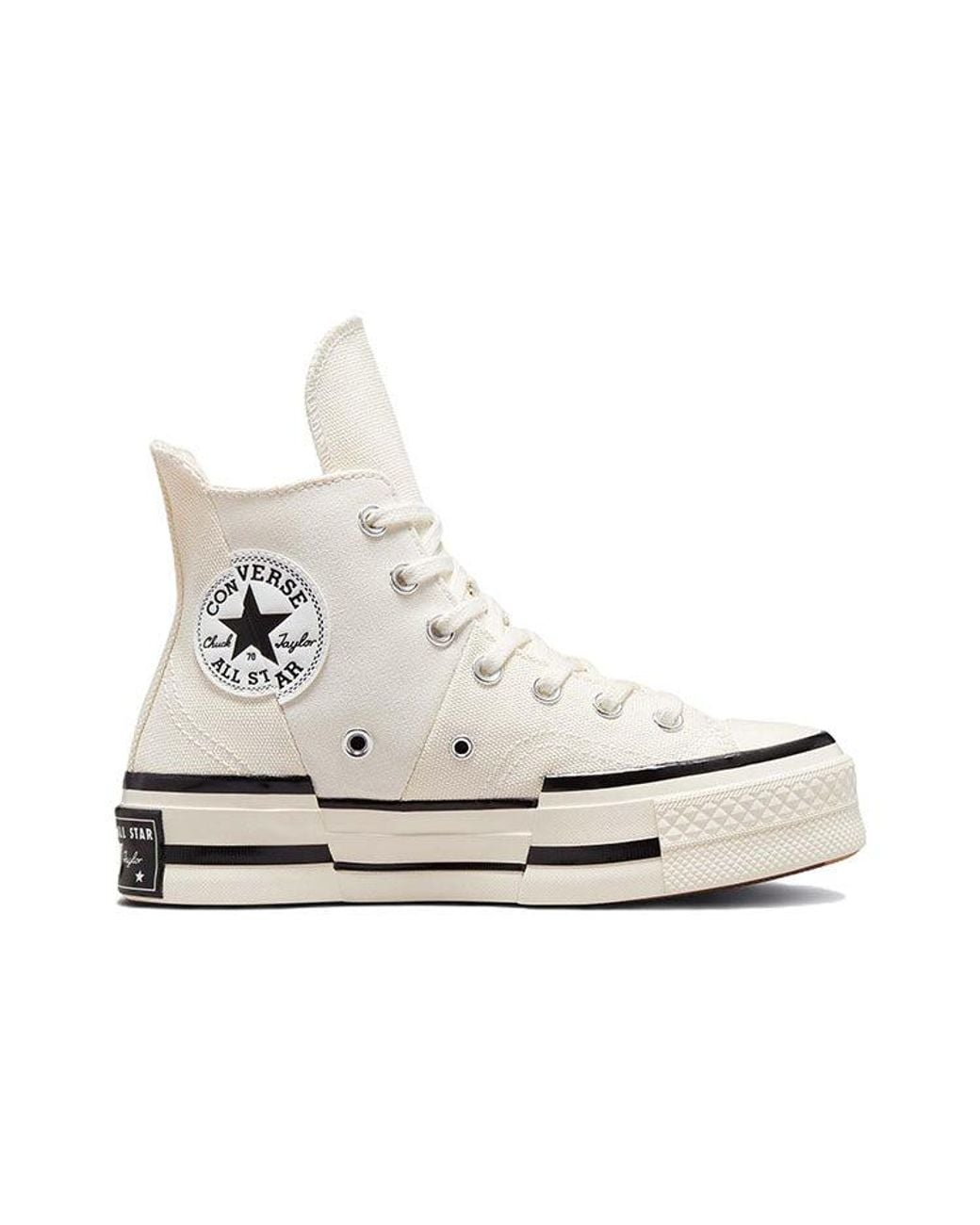 Converse White Chuck 70 Plus Split-panel Cotton-canvas High-top Trainers for men