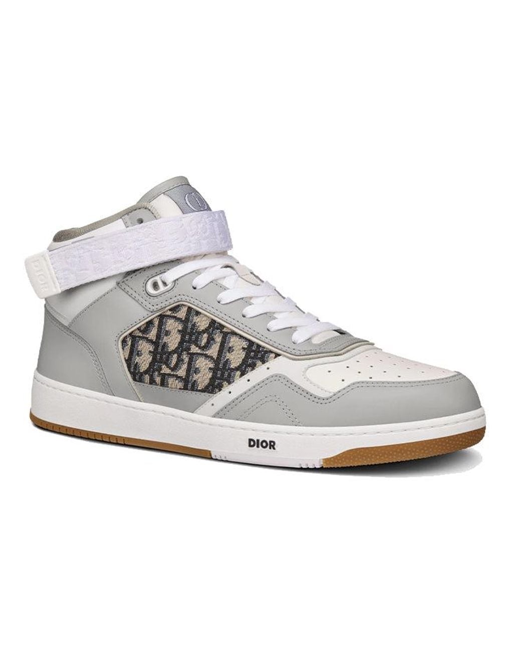 Dior White B27 High Cut Sport Shoes for men
