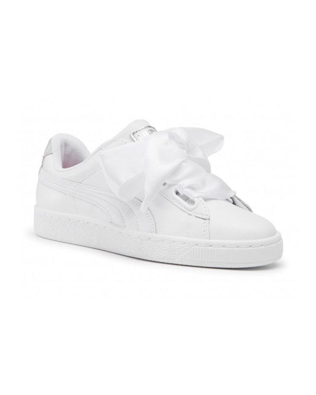PUMA White (Wmns) Basket Heart 'Bio Hack