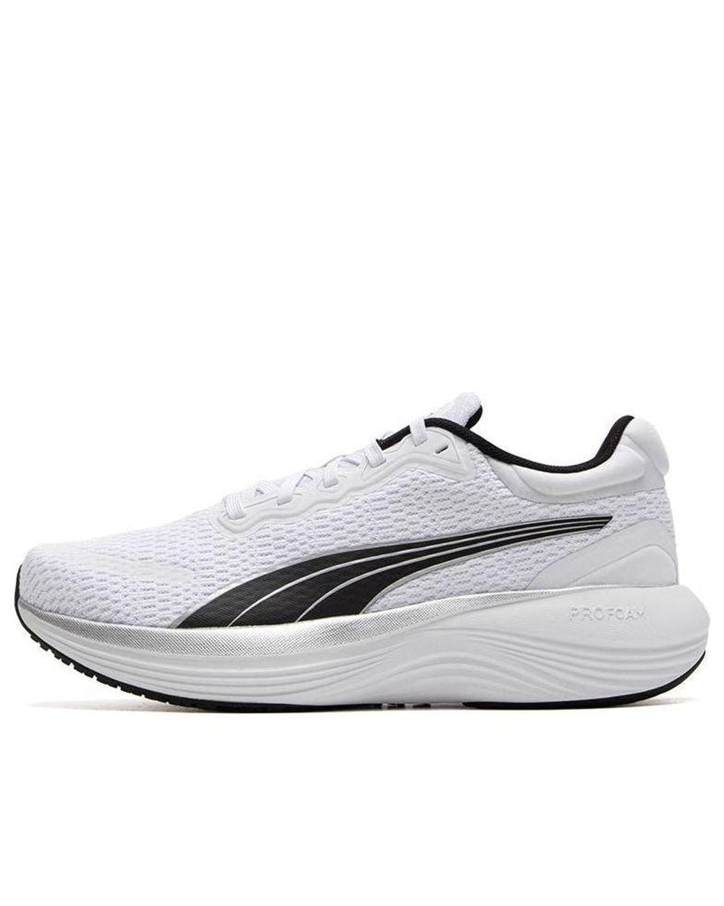PUMA White Scend Pro Running Shoes for men