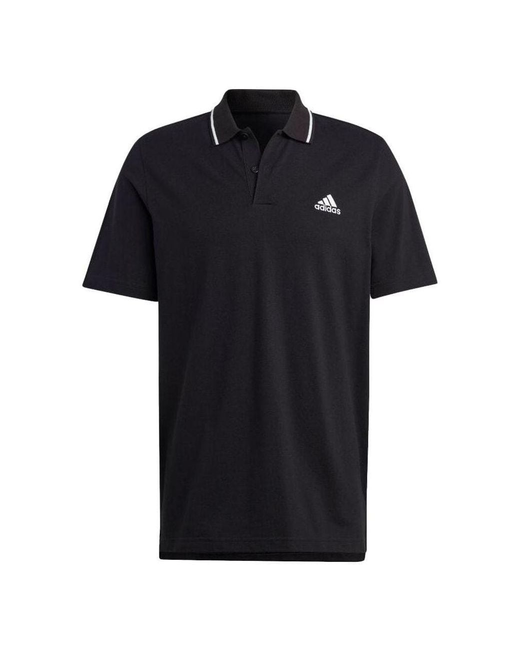 Adidas S Aeroready Essentials Pique Small Logo Polo Shirt Black Small for men