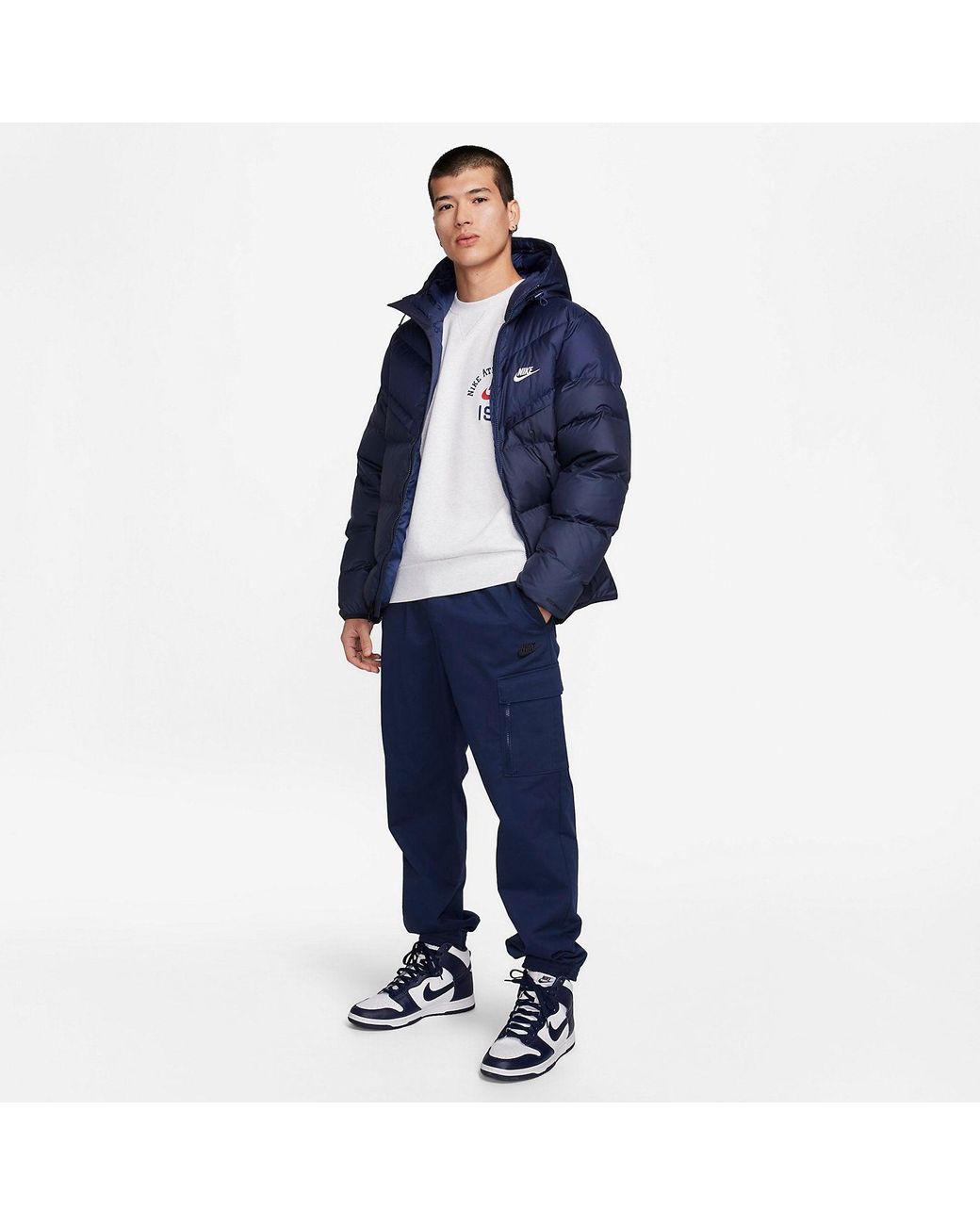 Nike White Sportswear Club Fleece Crew-Neck Sweatshirt for men