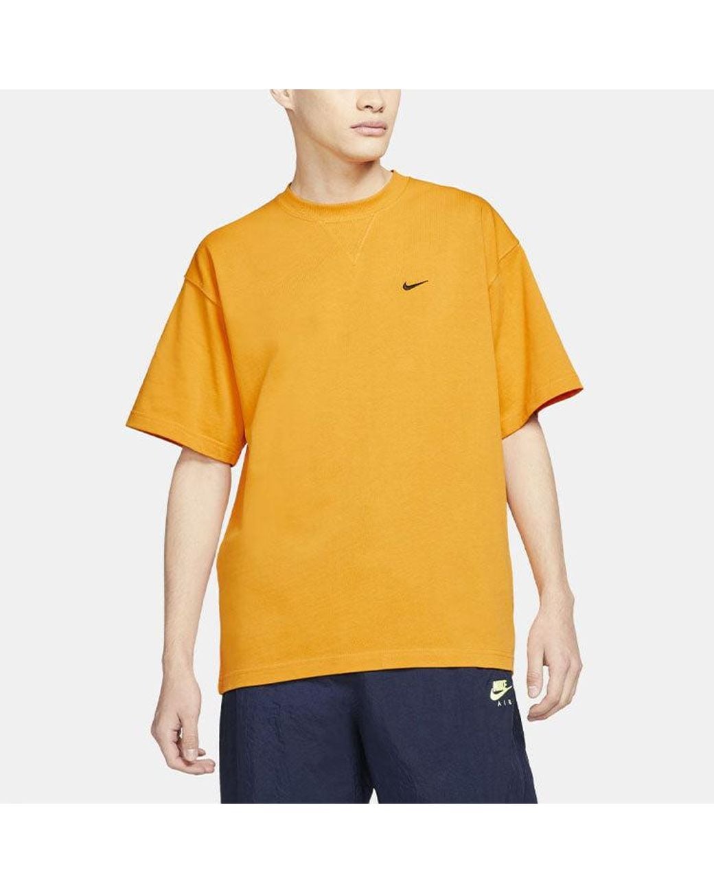 Nike Yellow Air X Kim Jones Crossover Logo Alphabet Printing Round Neck Short Sleeve Us Edition Couple Style