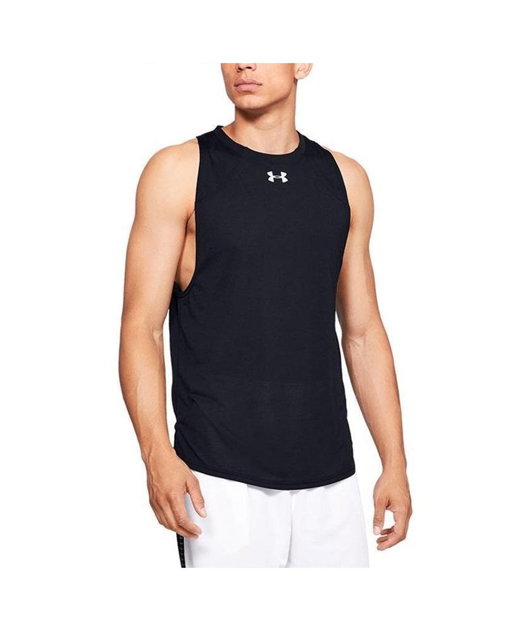 Under Armour Blue Baseline Performance Basketball Tank for men