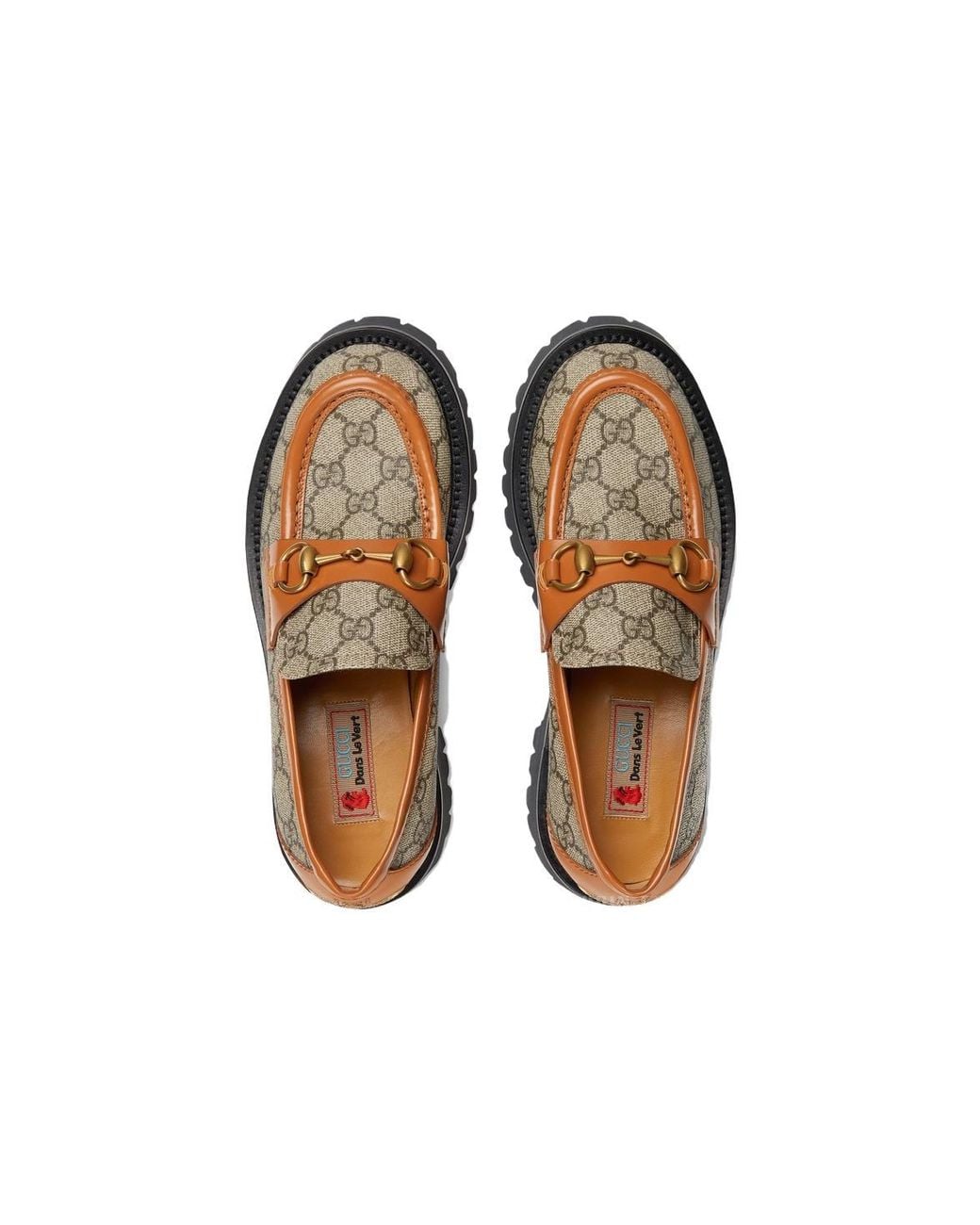 Gucci Brown (Wmns) Gg Canvas Platform Loafers Horsebit Leather'