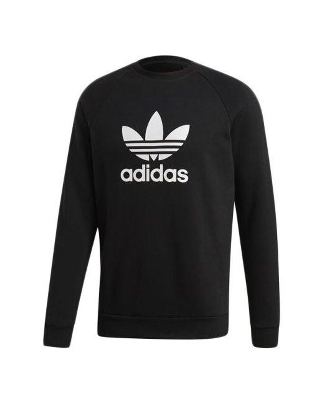 Adidas Black Originals Trf Flc Crew Sports Pullover for men