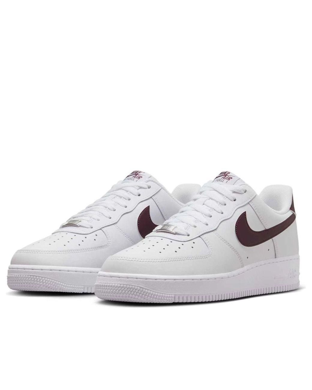nike air force 1 burgundy and white