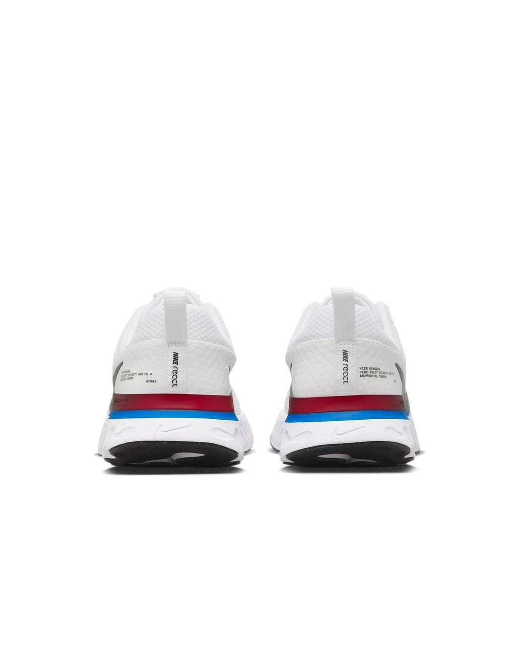 Nike White React Infinity Run Flyknit 3 Photo' Fj3994-100 for men