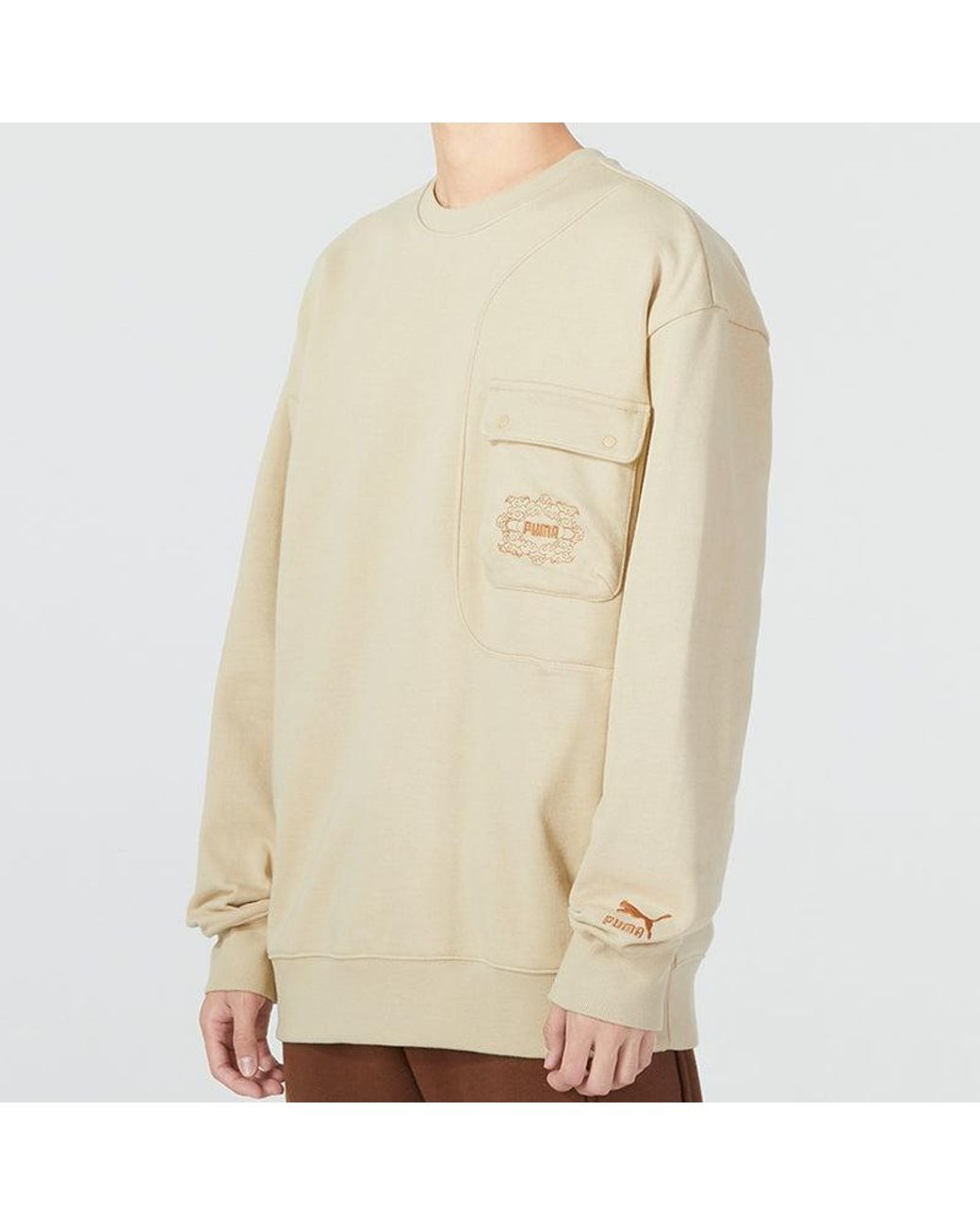 PUMA Natural Das Cc Graphic Crew Sweater for men