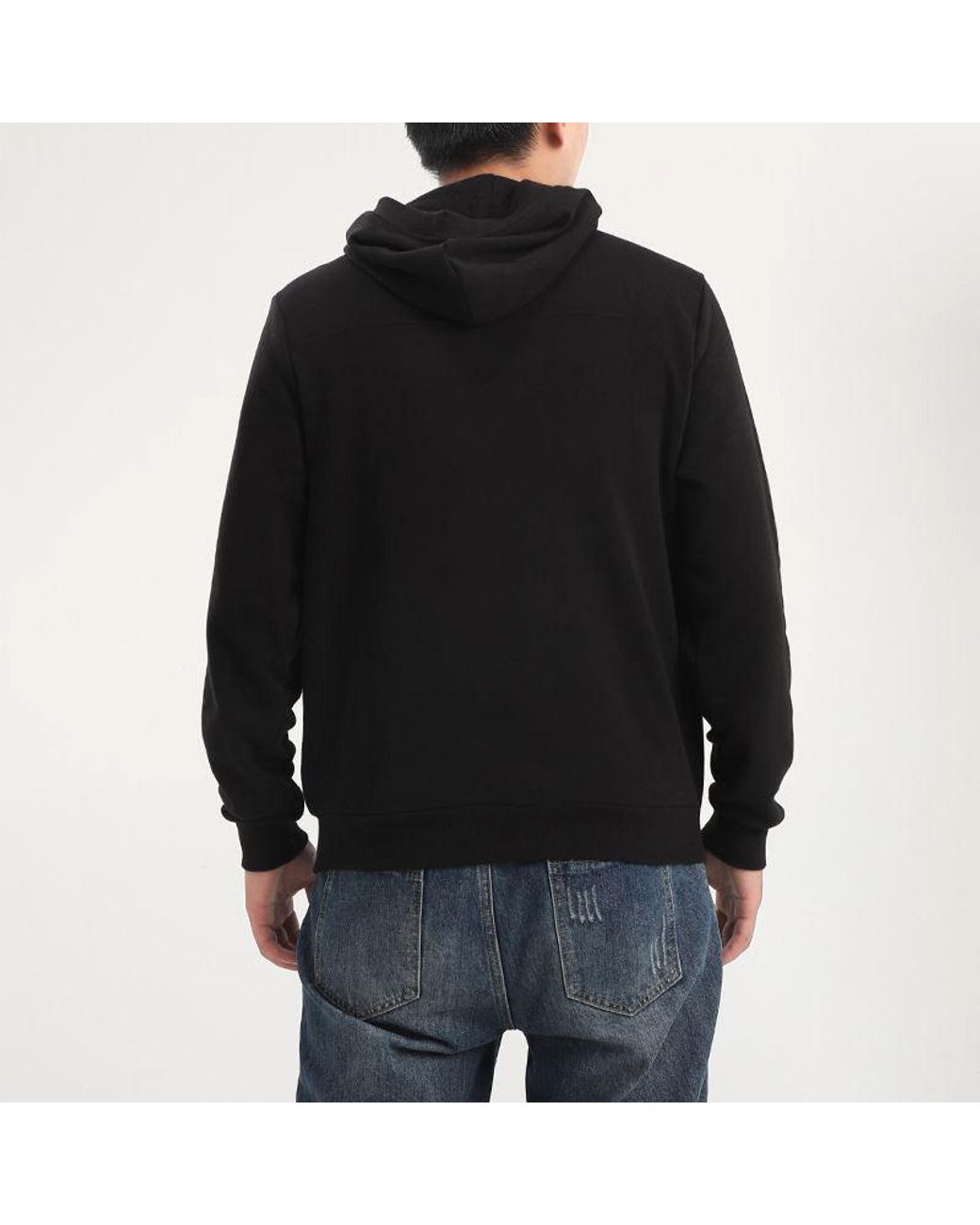 PUMA Black Athletics Casual Pullover Long Sleeves Hooded Sports for men