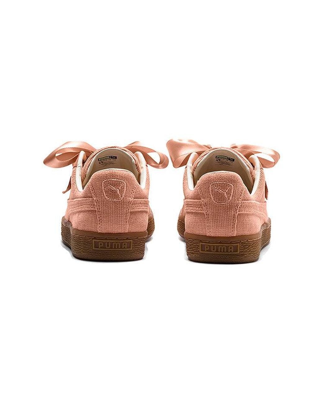 PUMA Brown (Wmns) Basket Heart Corduroy