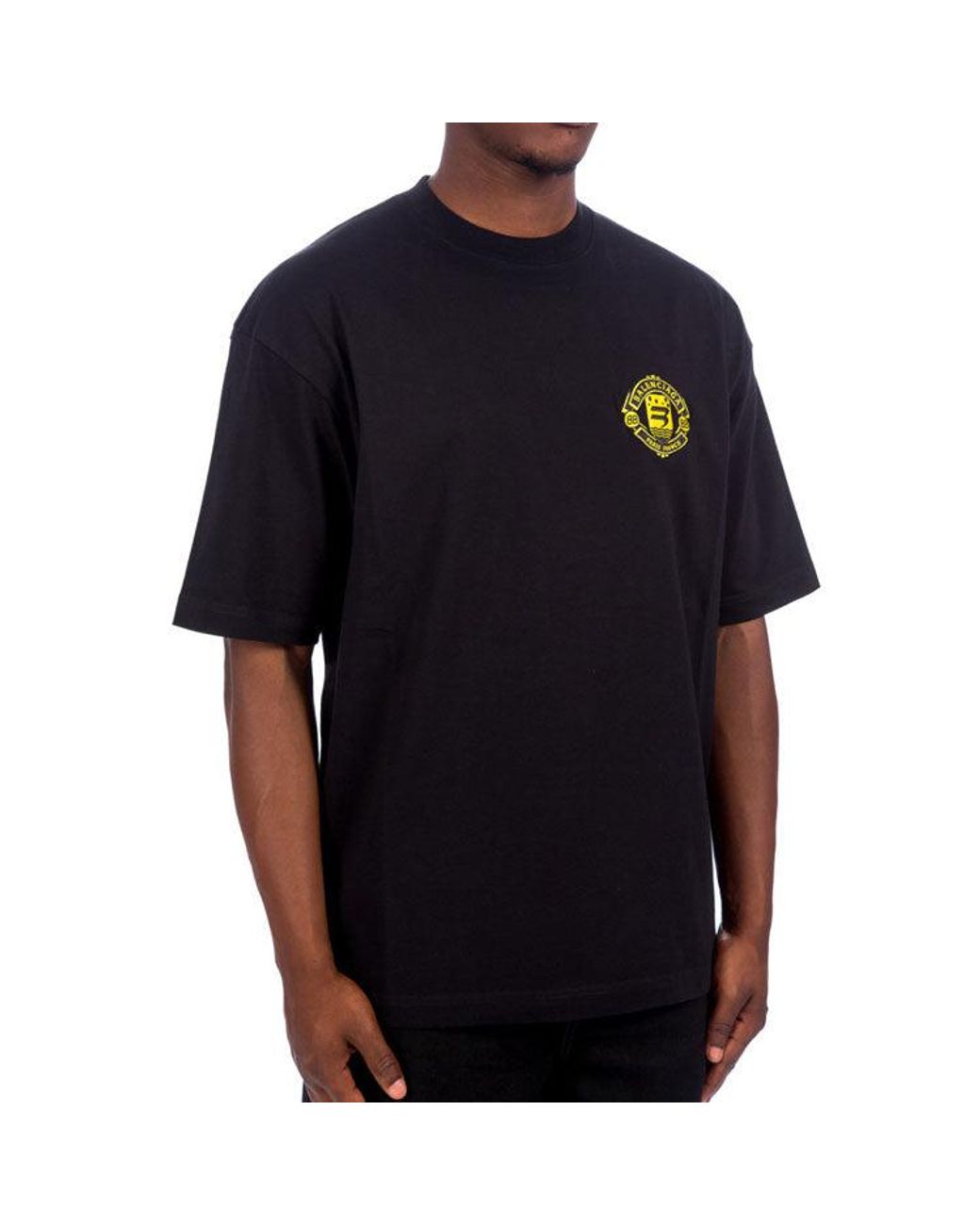 Balenciaga Black Crest Logo T-Shirt for men