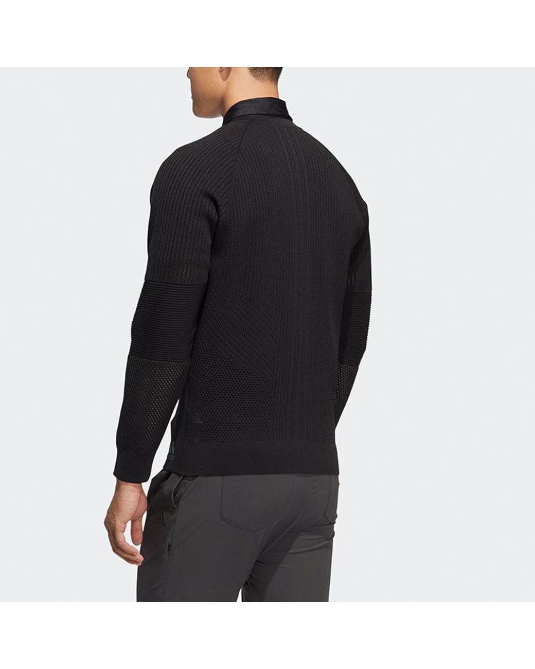 Adidas Blue Golf Sports Pullover Long Sleeves Knitwear for men