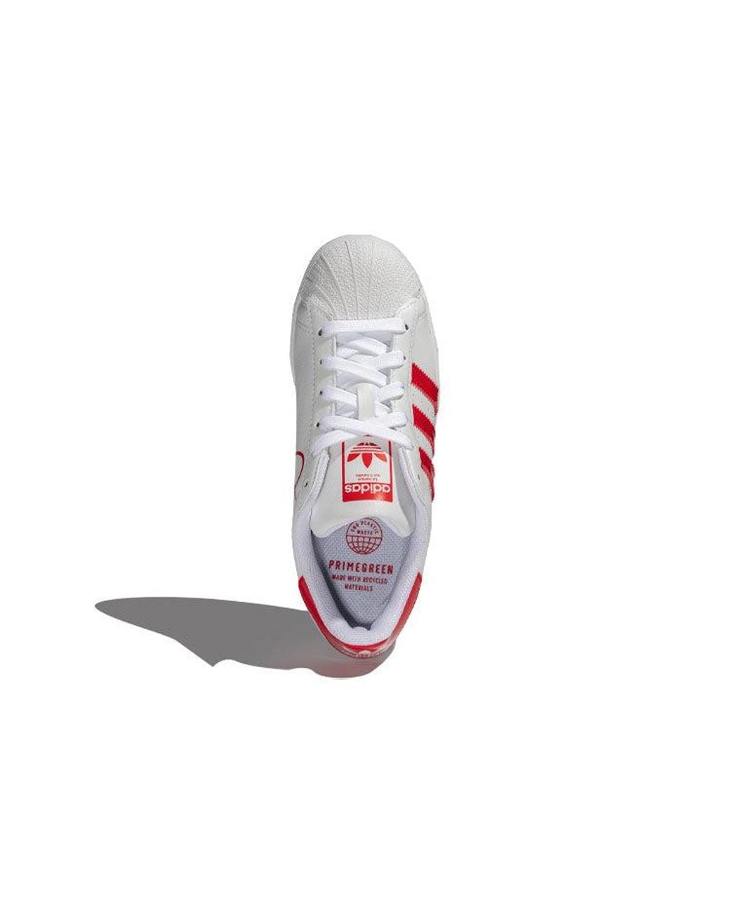 Adidas White (Wmns) Superstar Scarlet'