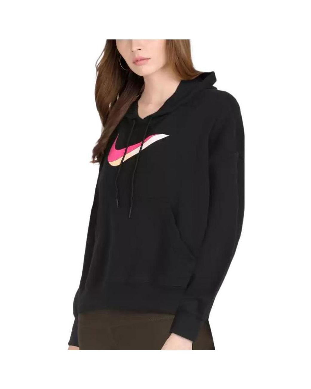 Nike Black (Wmns) Sportswear Icon Clash Fleece Hoodie