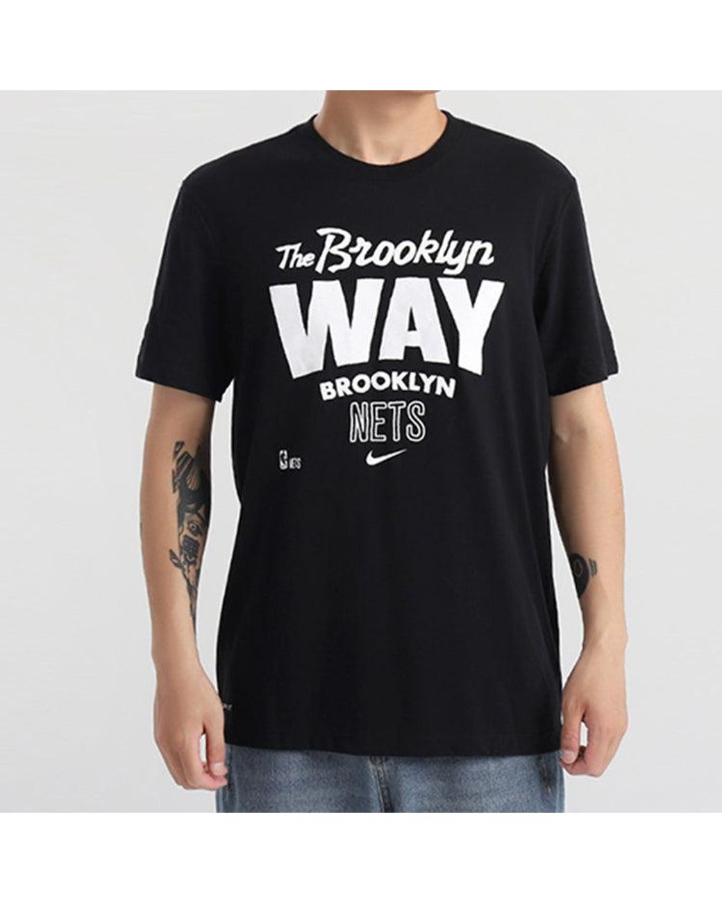 Nike Black Brooklyn Nets Mantra Dri-Fit Nba Short Sleeve for men