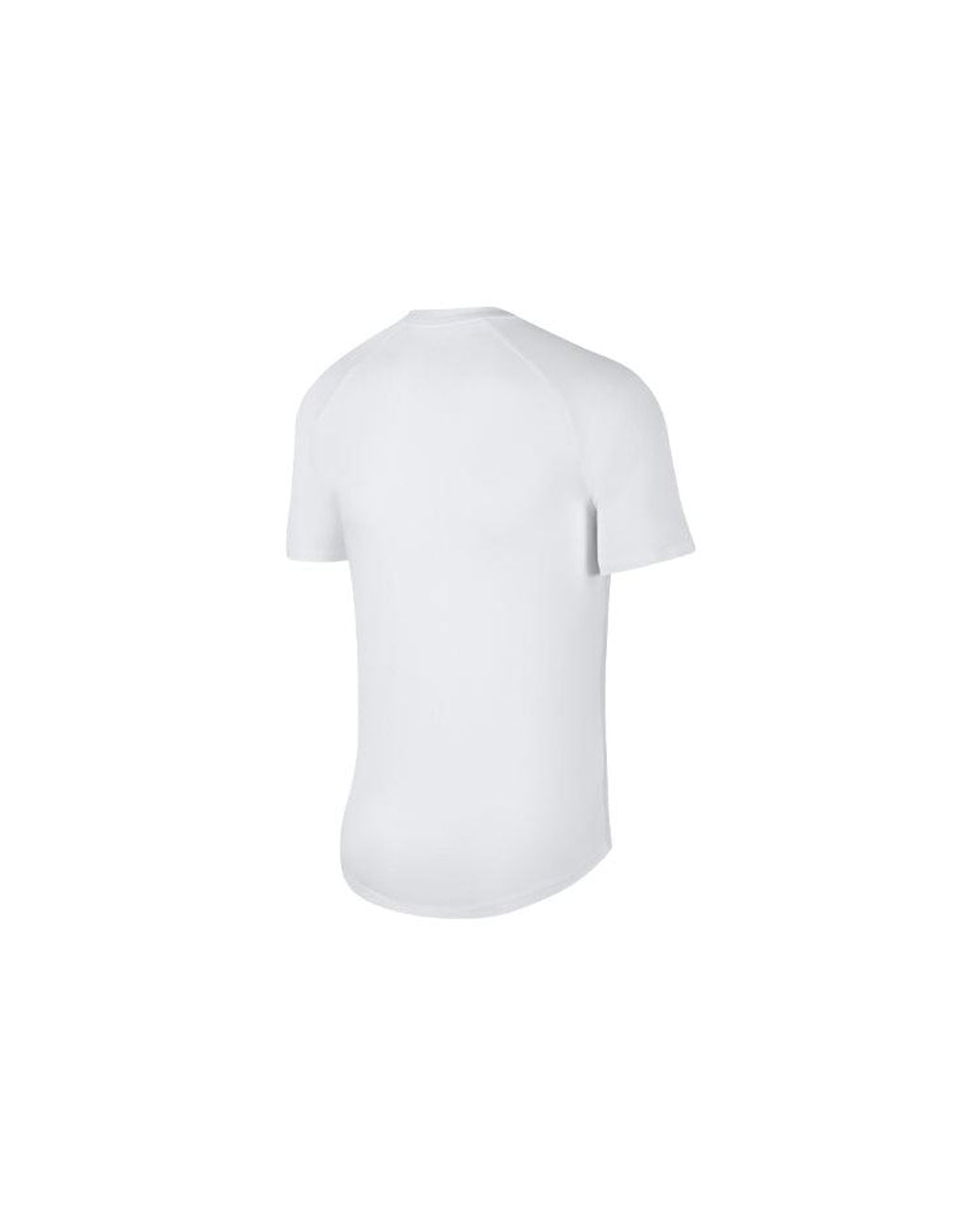 Nike White Sportswear Classic Sports Training Round Neck Short Sleeve for men