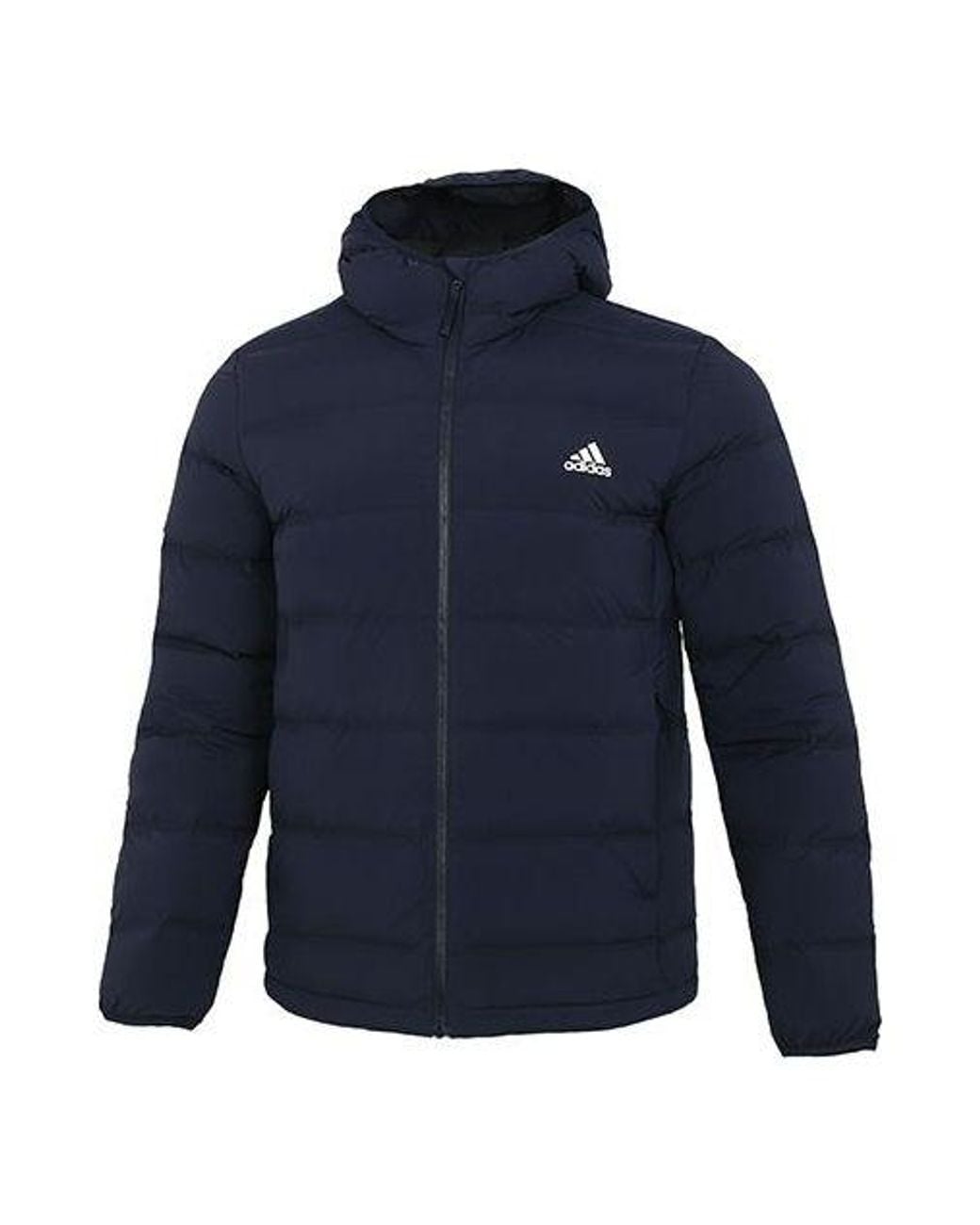 Adidas Blue Helionic S H J Outdoor Sports Hooded Down Jacket for men