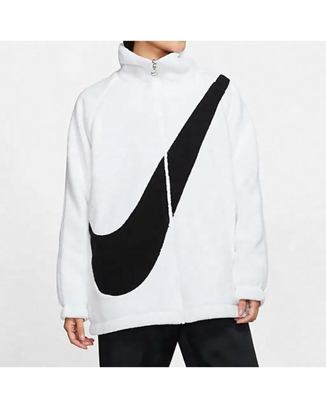 Nike White (Wmns) Big Swoosh Reversible Fur Jacket