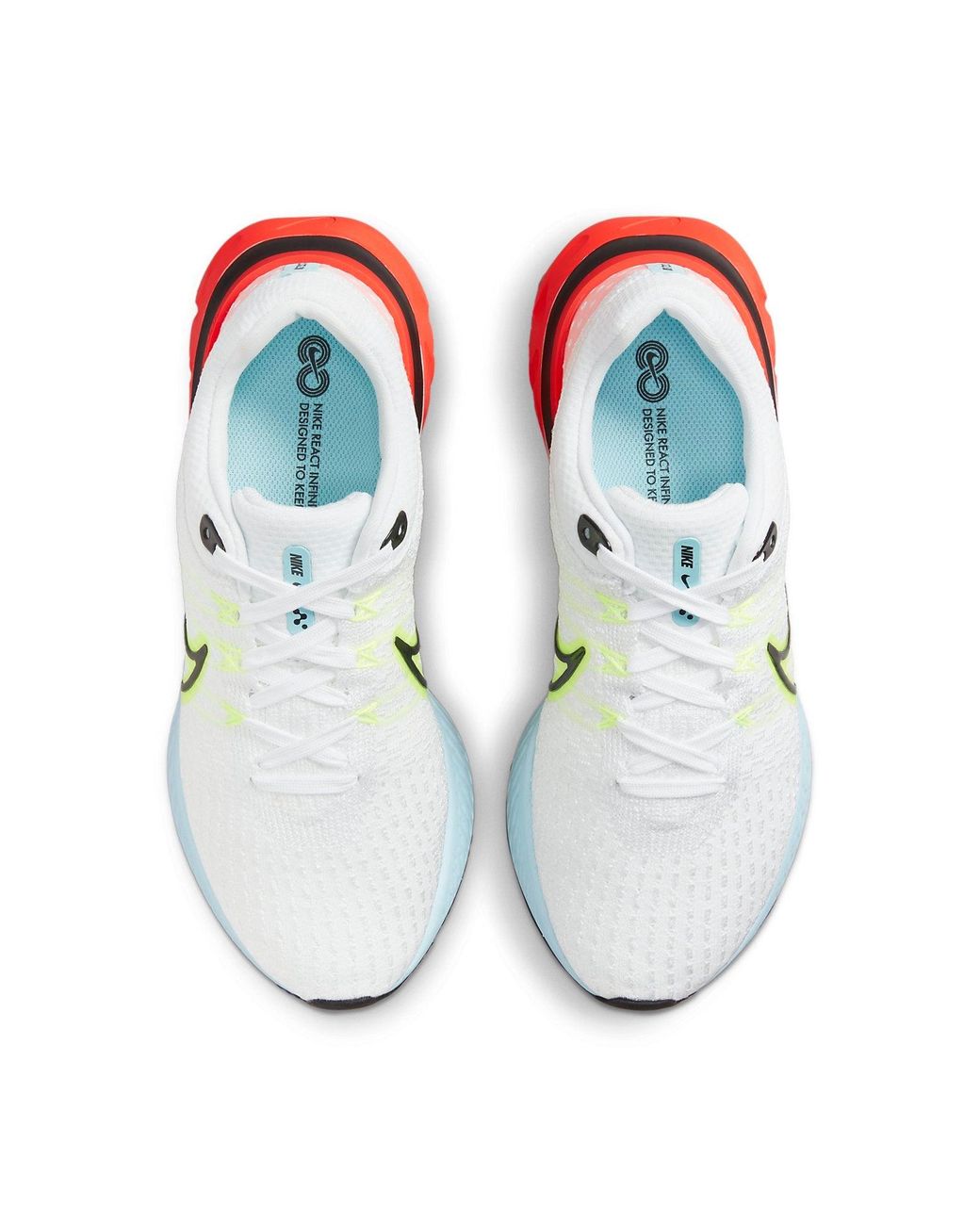 Nike White (Wmns) React Infinity Run Flyknit 3 Volt'