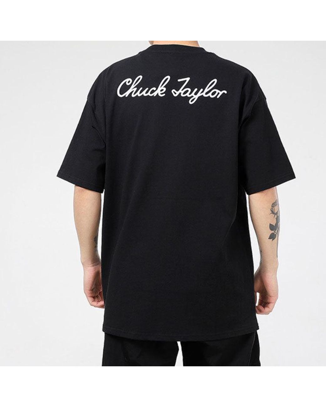 Converse Black Classic Chuck Printing Short Sleeve for men