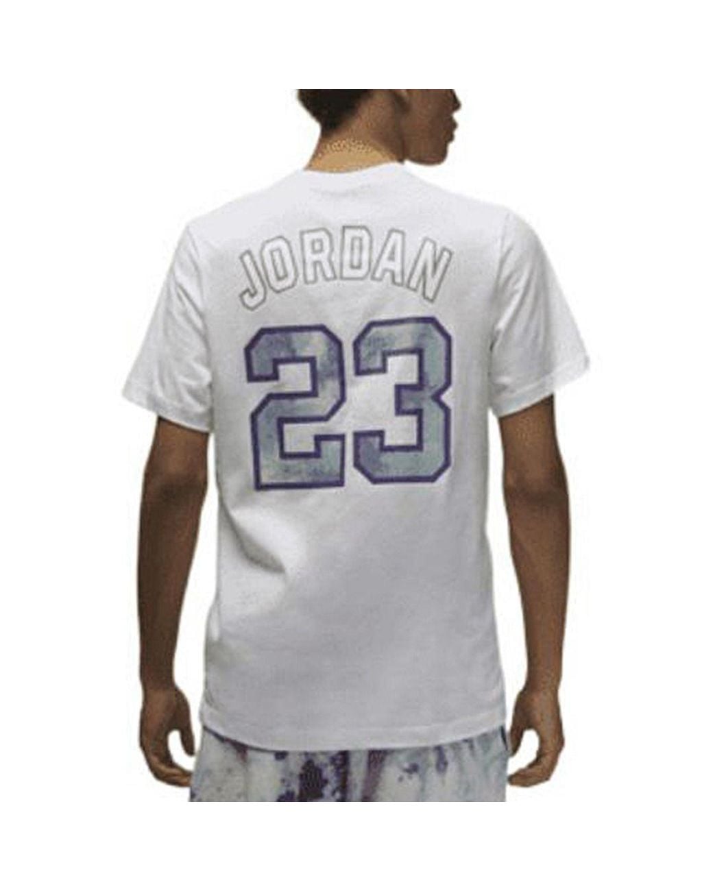 Nike White Sport Dna Solid Color Logo Alphabet Numeric Printing Short Sleeve for men