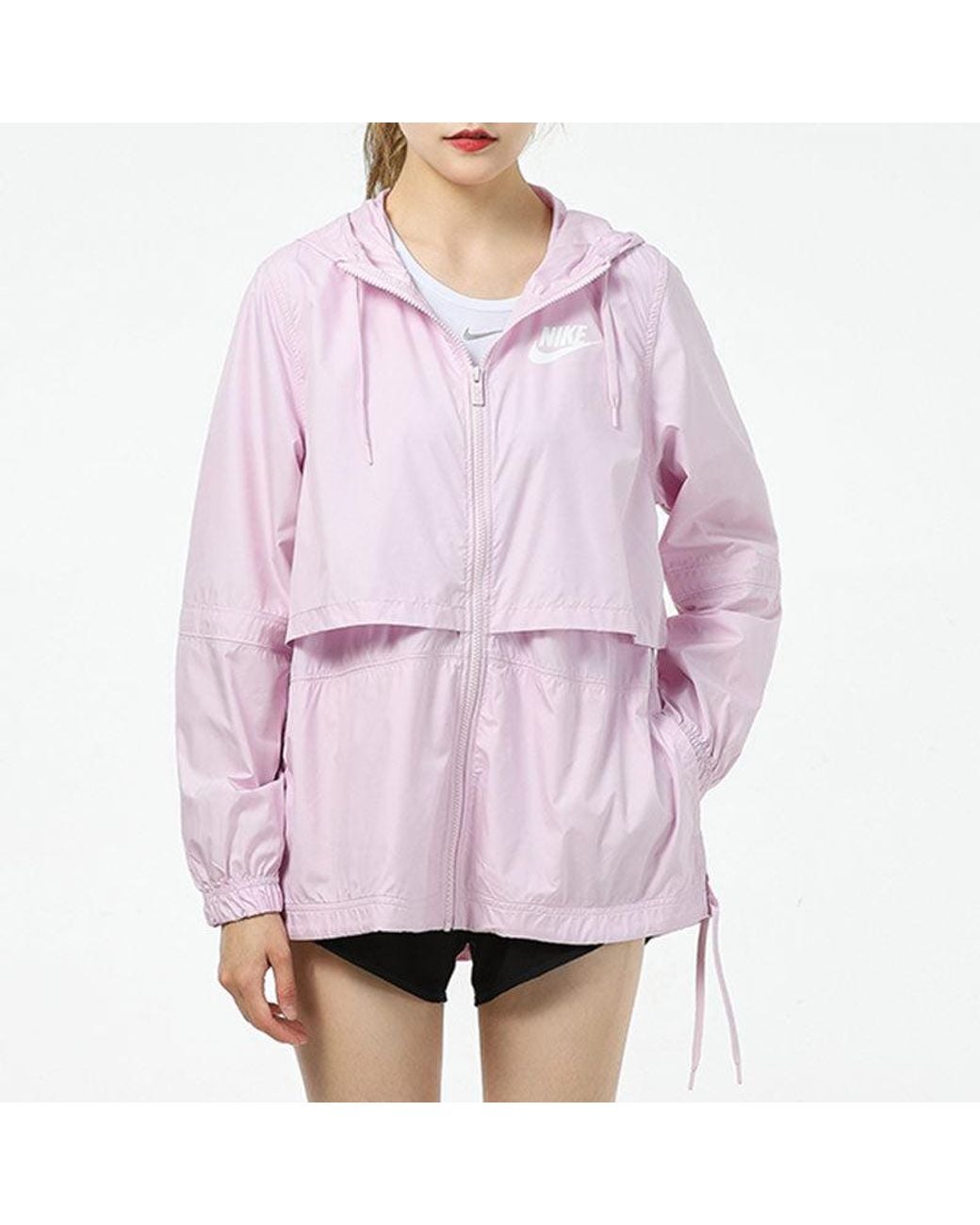 Nike Pink (Wmns) As W Sportswear Rpl Essntl Wvn Jkt Jacket Regal
