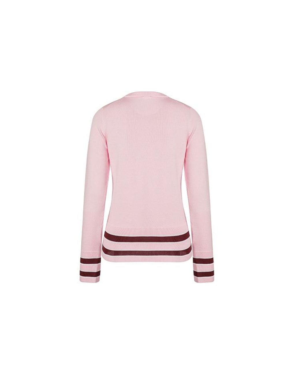 KENZO Pink (Wmns) Tiger Embroidered Round Neck Long Sleeves Pullover Hoodie