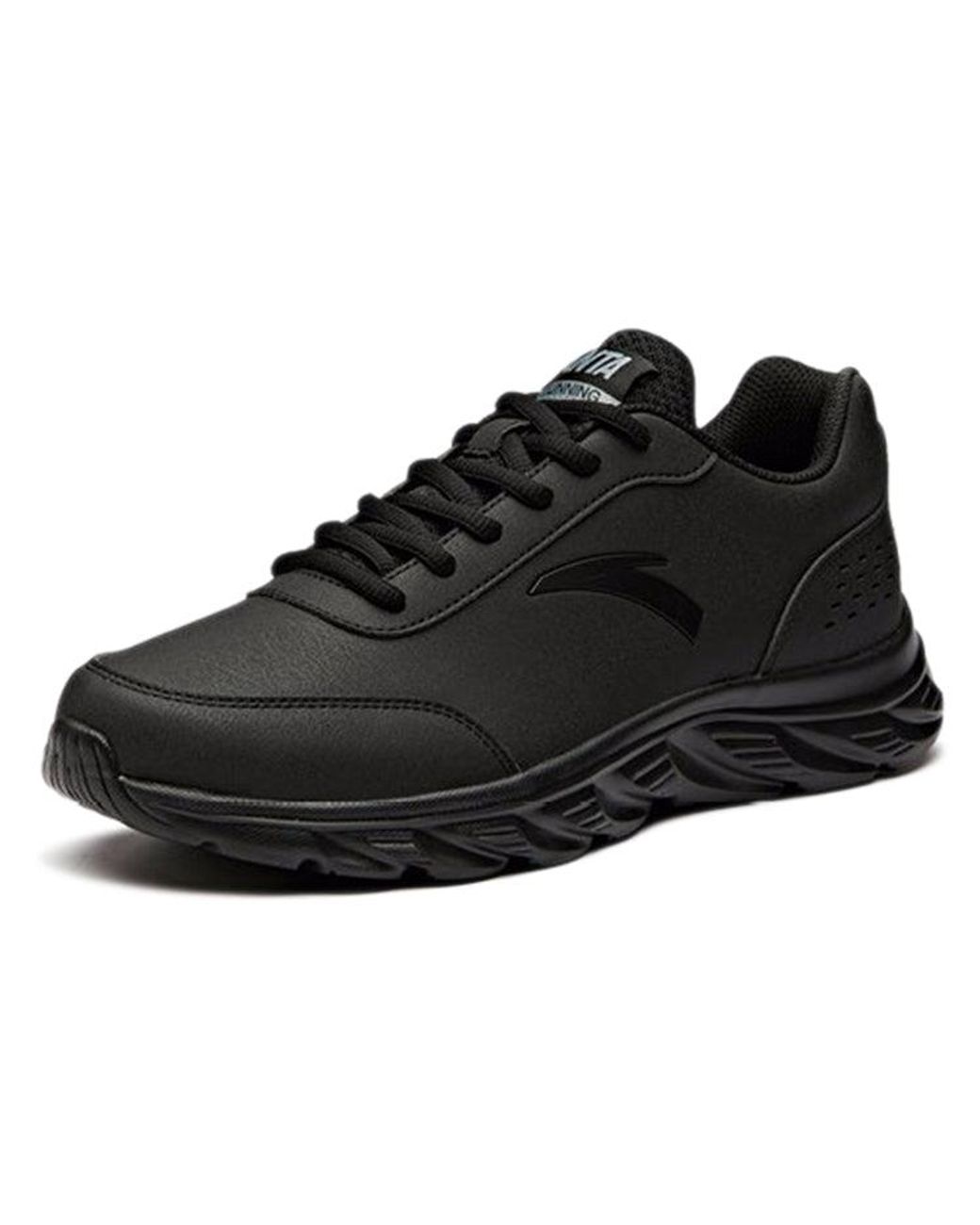 Anta Black Running Series Sneakers Leather for men