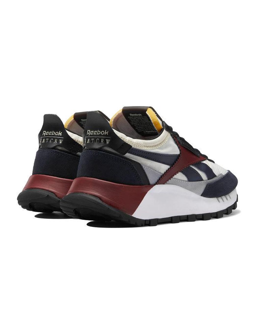 Reebok White Romantic Crown X Classic Legacy Core Collegiate Burgundy' for men