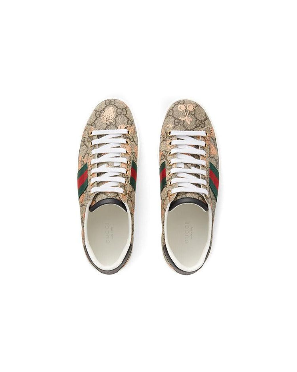 Gucci Brown (Wmns) Ace Gg Supreme 'Berry Print'
