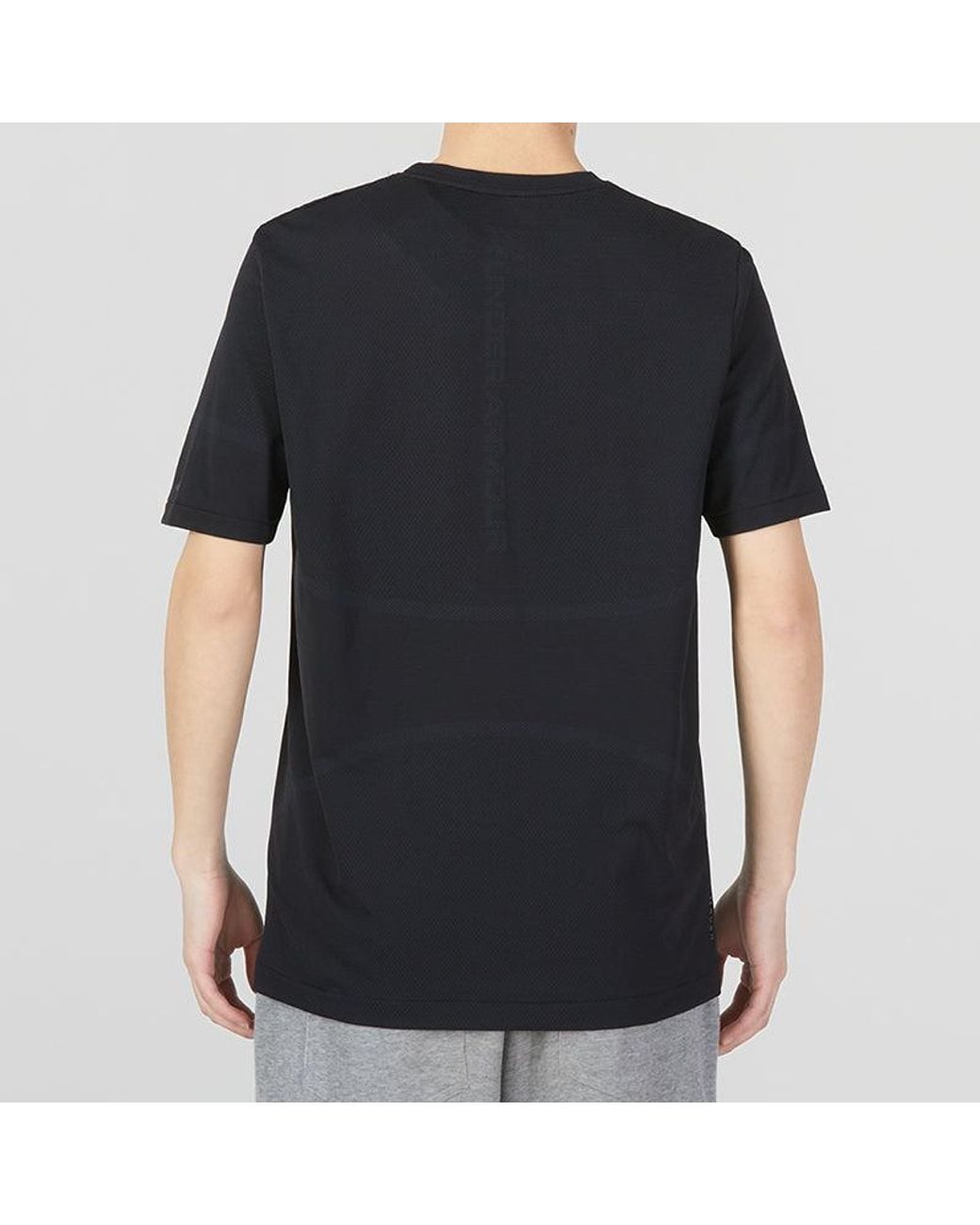 Under Armour Black Rush Seamless Legacy T-Shirt for men