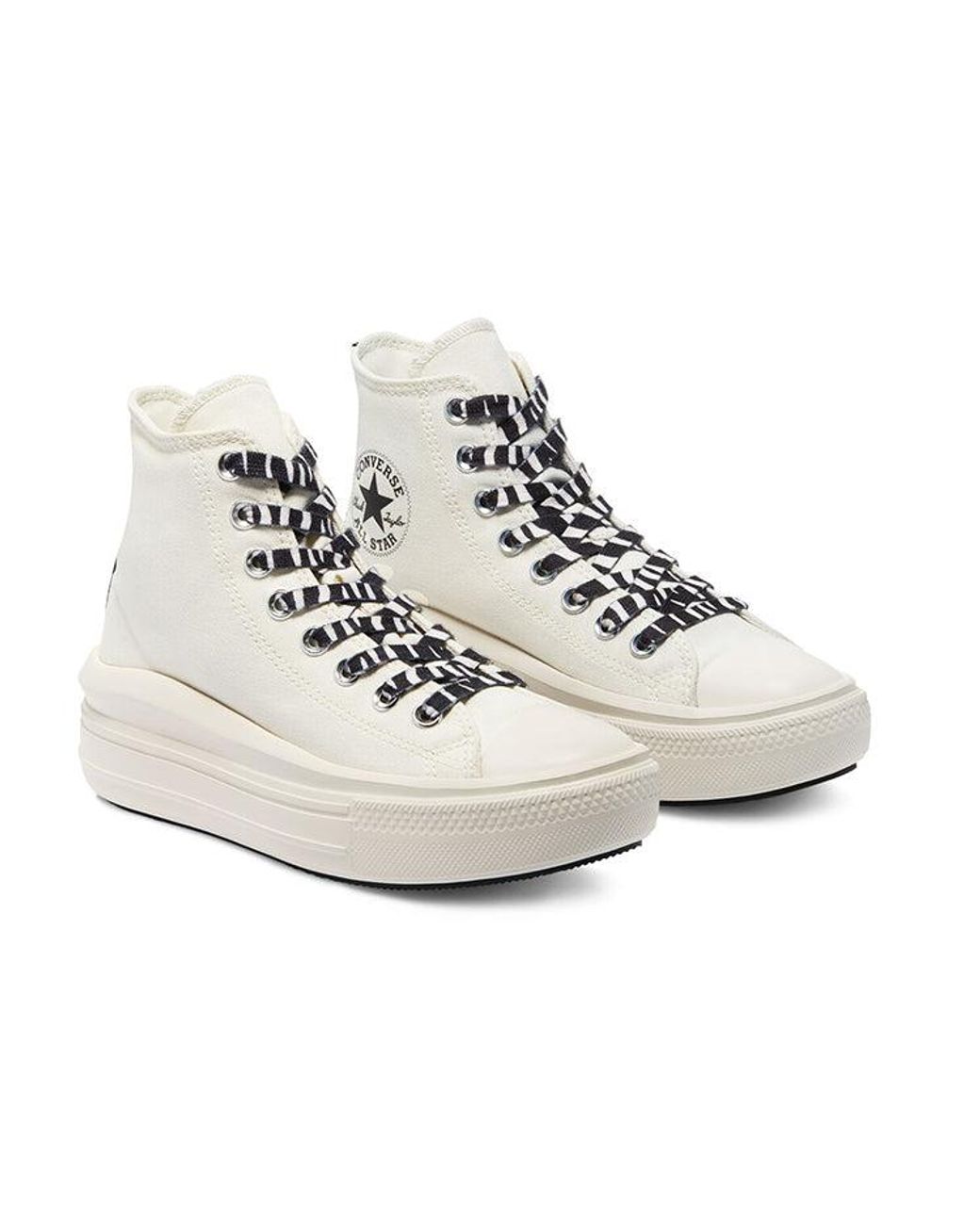 Converse White (Wmns) Chuck Taylor All Star Move High 'Archive Print Egret'