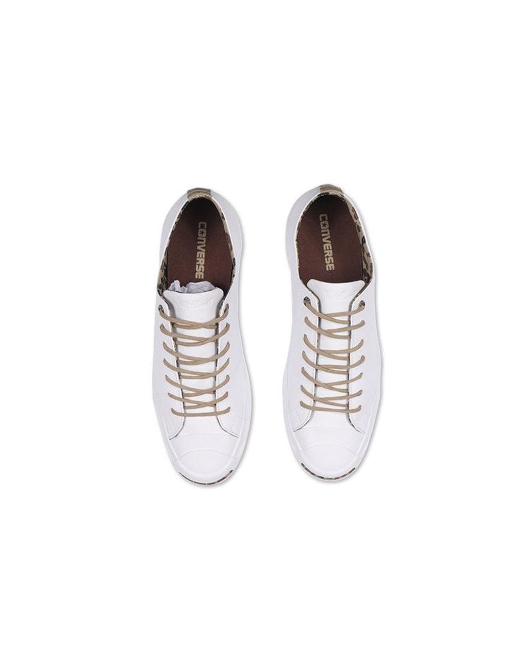 Converse White Jack Purcell Wear-Resistant Non-Slip Low Tops Casual Skateboarding Shoes for men