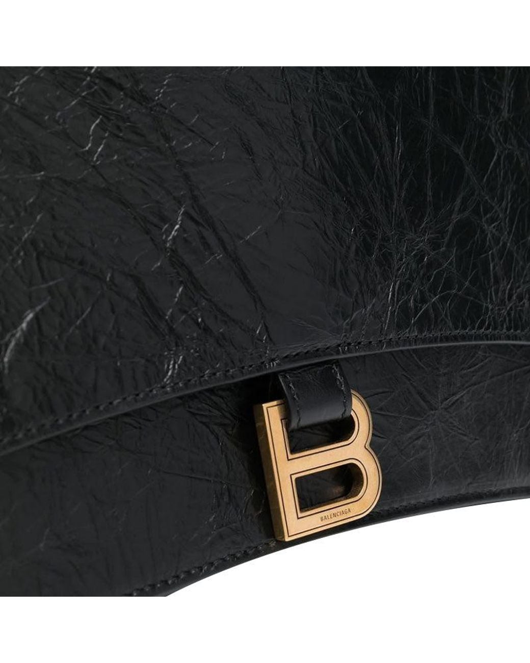 Balenciaga Black (Wmns) Crush Medium Chain Bag