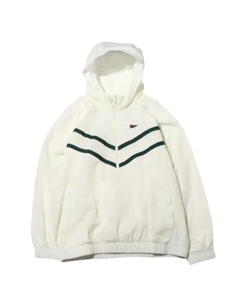 Nike White Sportswear Wind Runner 1/2 Half Zip Top 'Sail Noble' Fd0903-133 for men