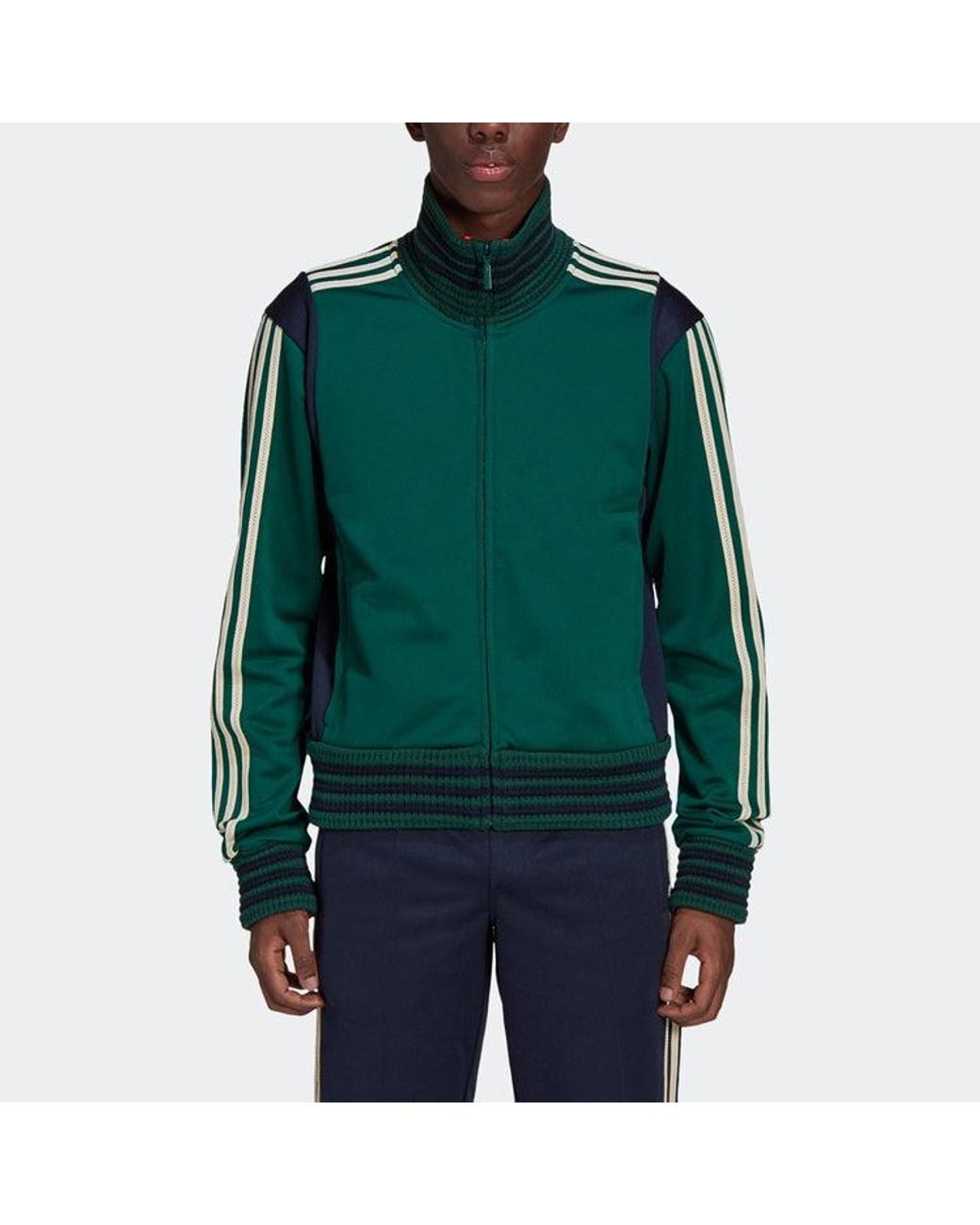 Adidas Originas X Waes Bonner Crossover Stripe Ogo Sports Jacket Green for men