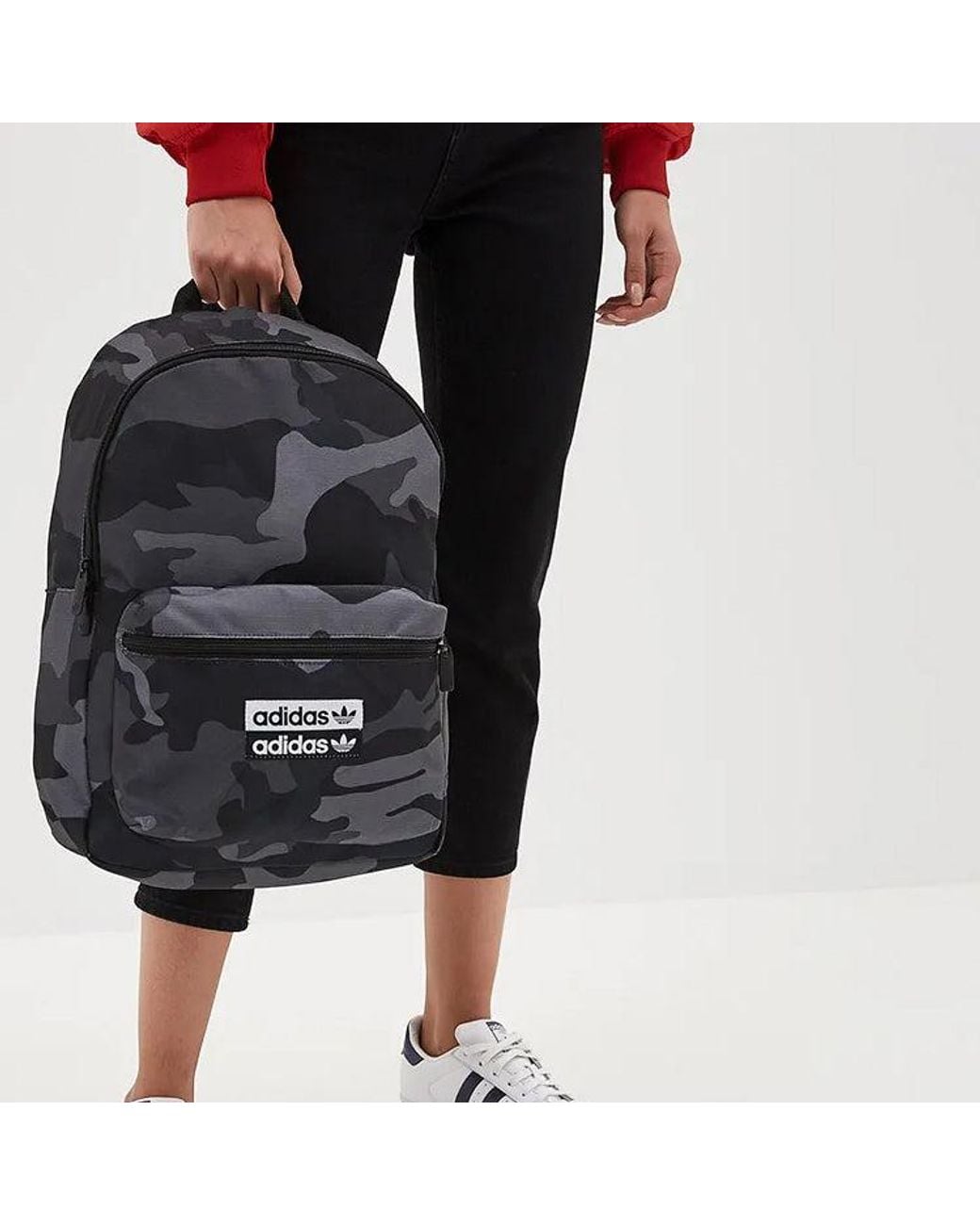Adidas Gray Classic Backpack Camo for men