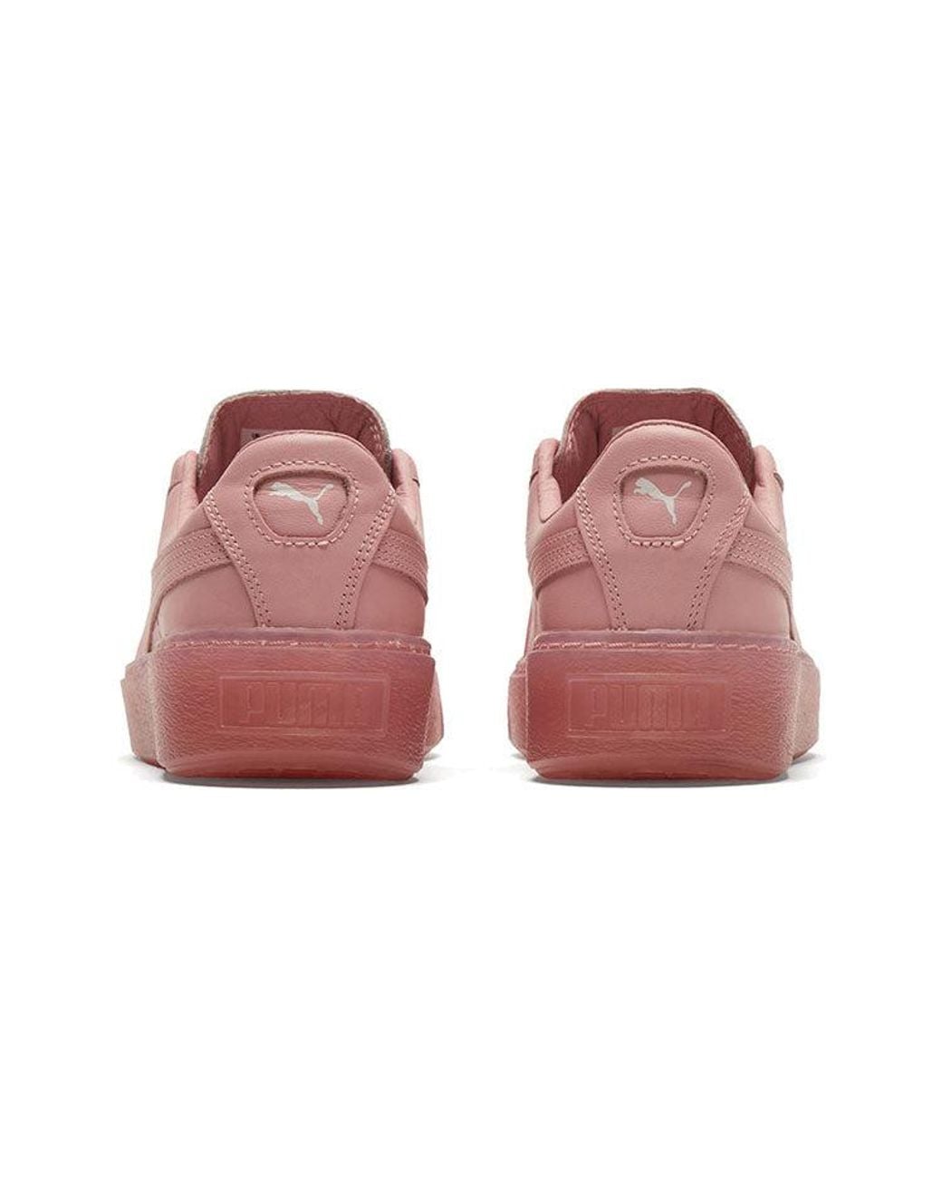PUMA Pink (Wmns) Basket Platform Core Low Board Shoes