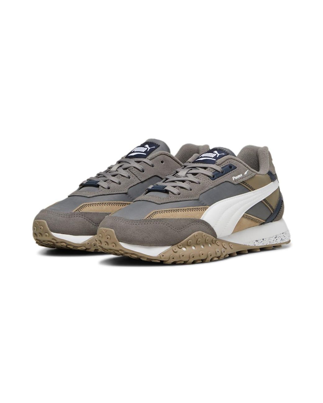 PUMA White Blktop Rider 'Cast Iron' for men