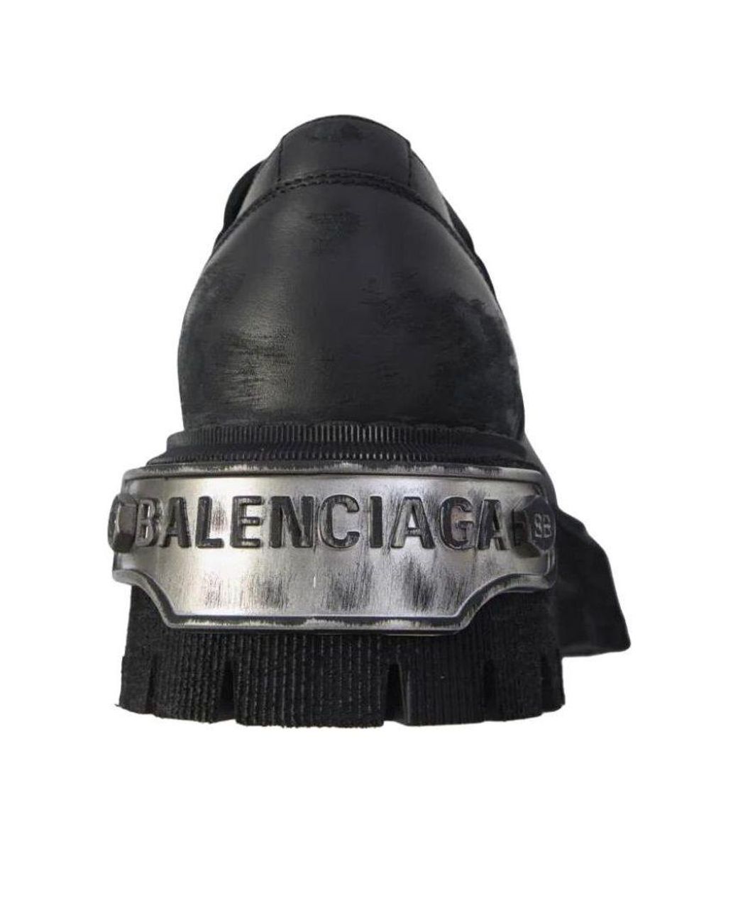 Balenciaga Black Tractor Loafer for men