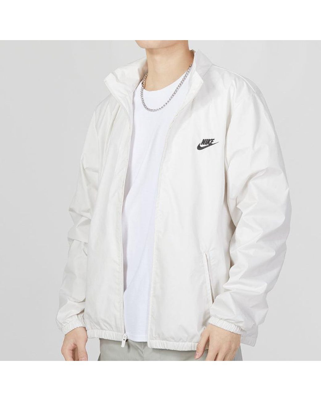 Nike White Club+ Full-Zip Woven Jacket for men