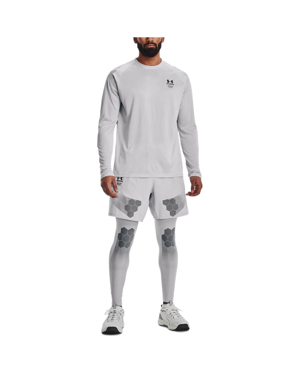 Under Armour Gray Armourprint Woven Shorts for men