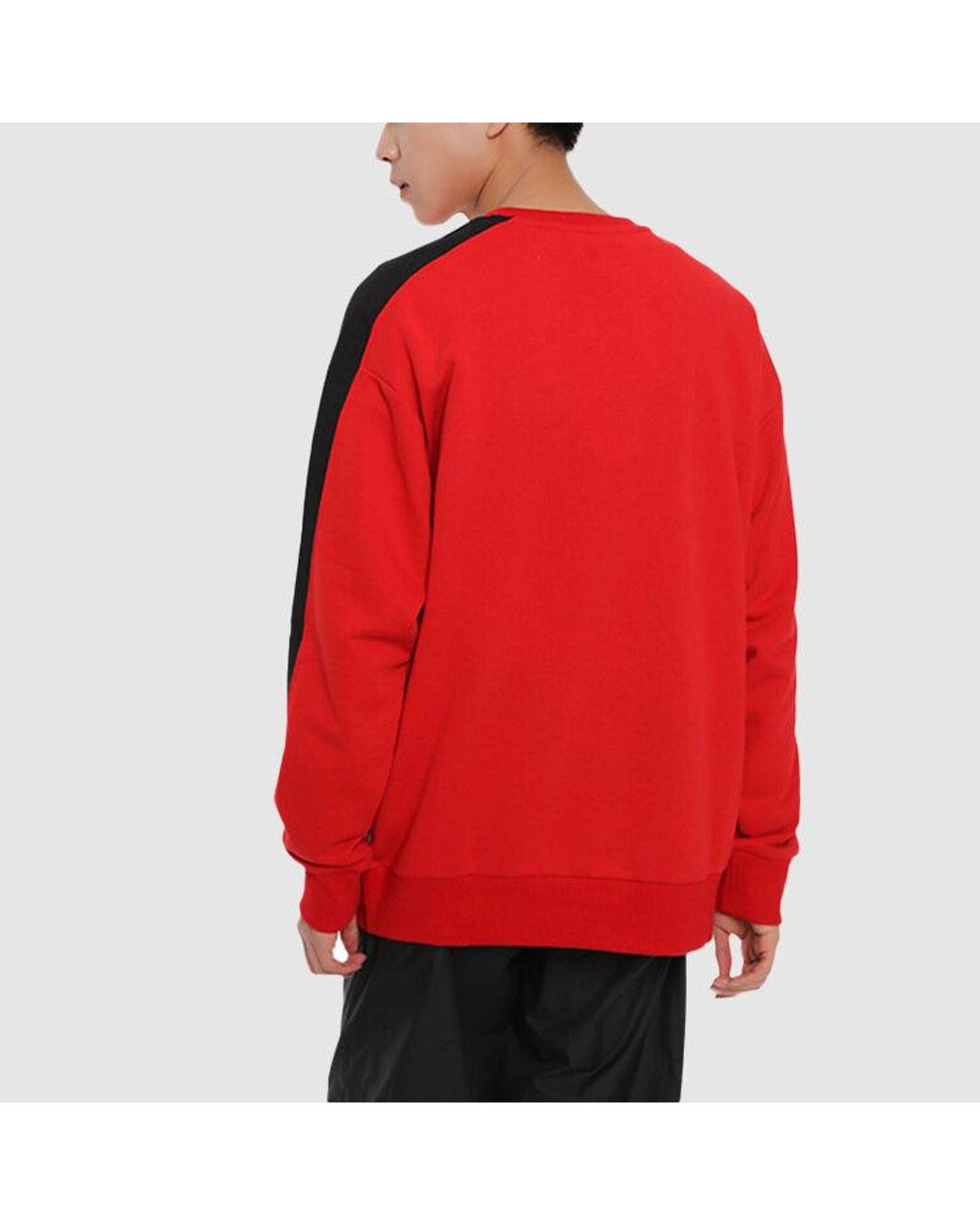 Converse Red Track Taping Crew Neck Sweatshirt for men