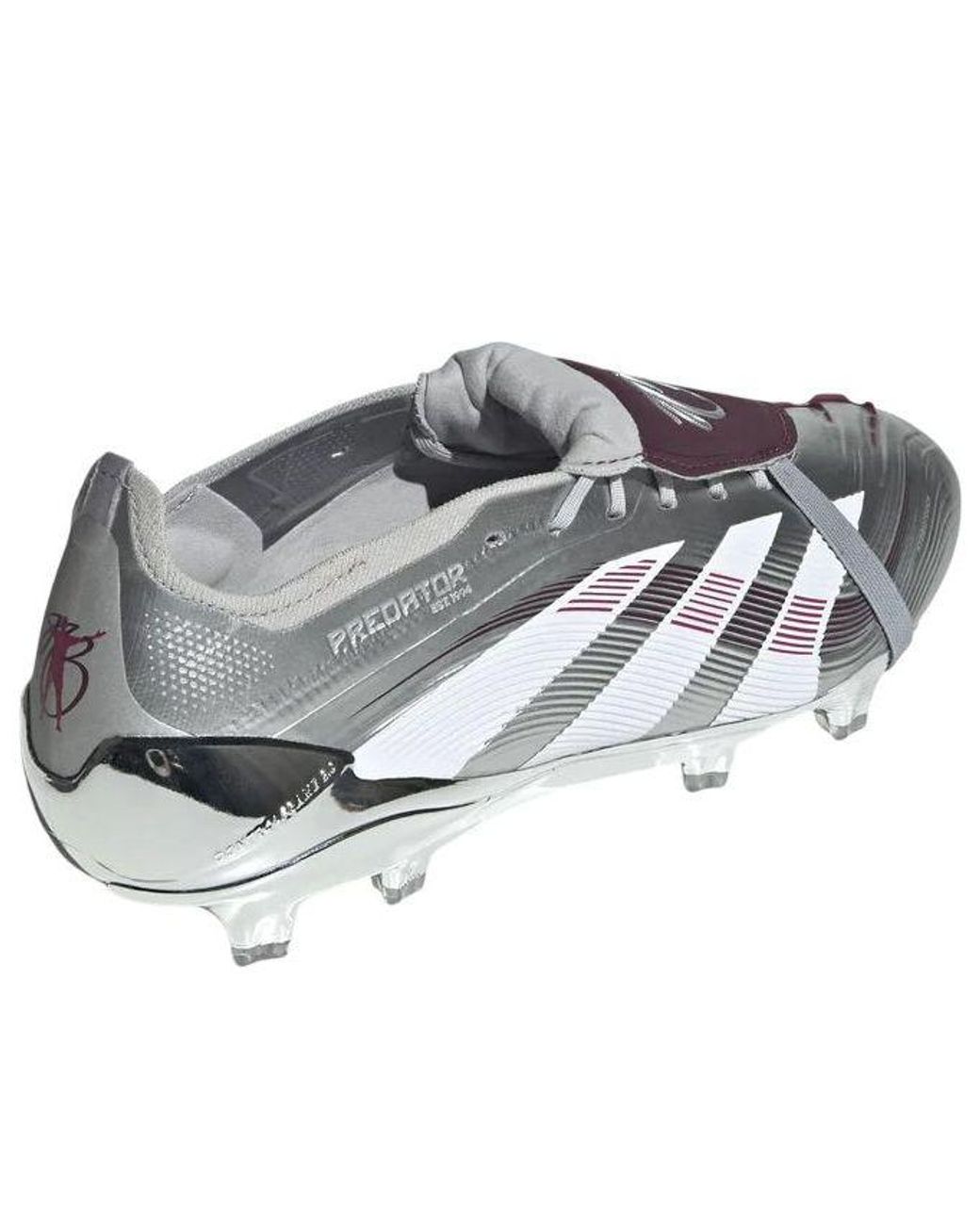 Adidas Gray X Jude Bellingham Predator Elite Foldover Tongue Fg 'Chrome Dream' for men