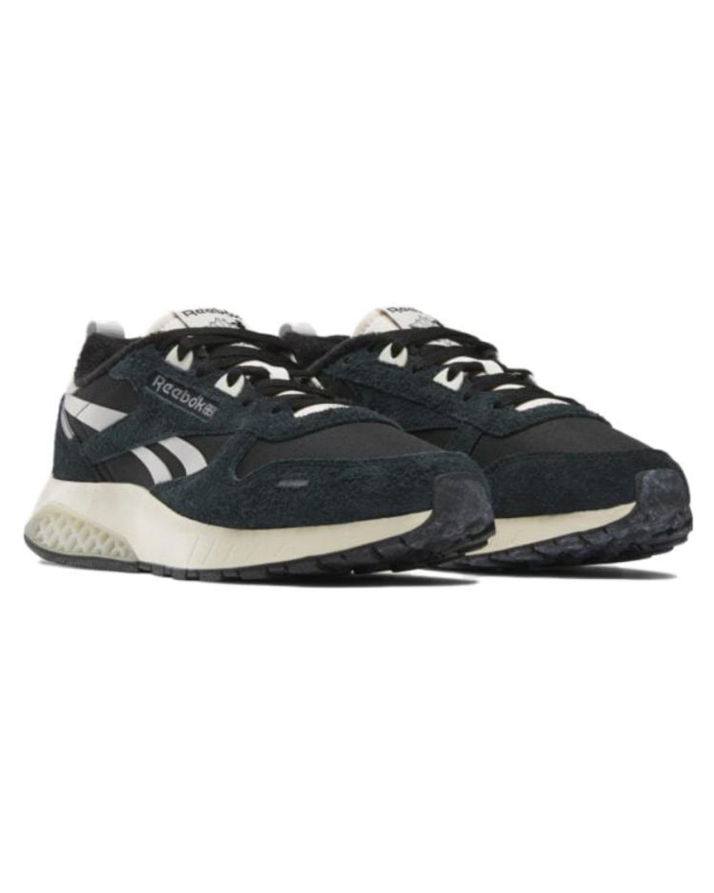 Reebok Black Classic Leather Hexalite Shoes 'Core' for men