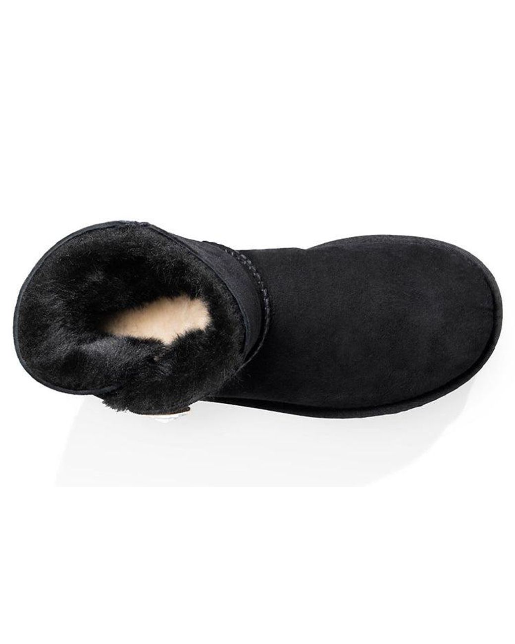 Ugg Black (Wmns) Mini Bailey Button Bling Fleece Lined