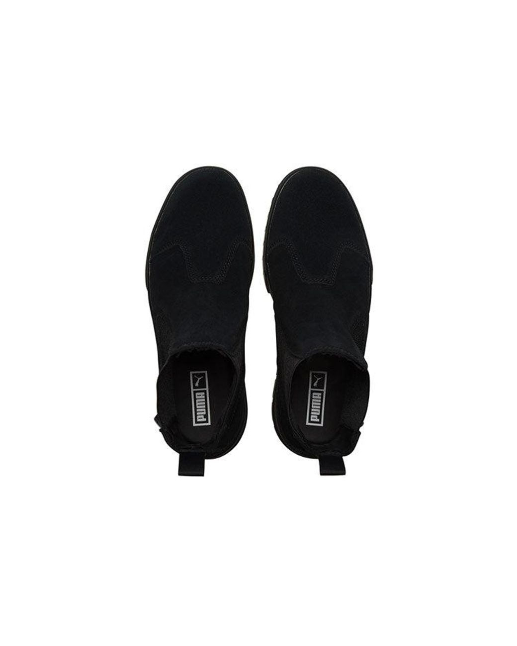 PUMA Black (Wmns) Mayze Chelsea Suede 'Triple'